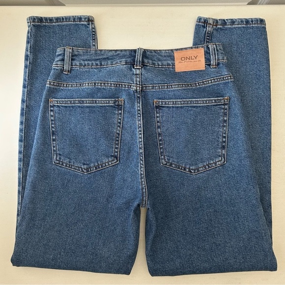 Only Emily High Waist Straight Fit Jeans Medium Blue Denim Size 25 - Picture 15 of 16